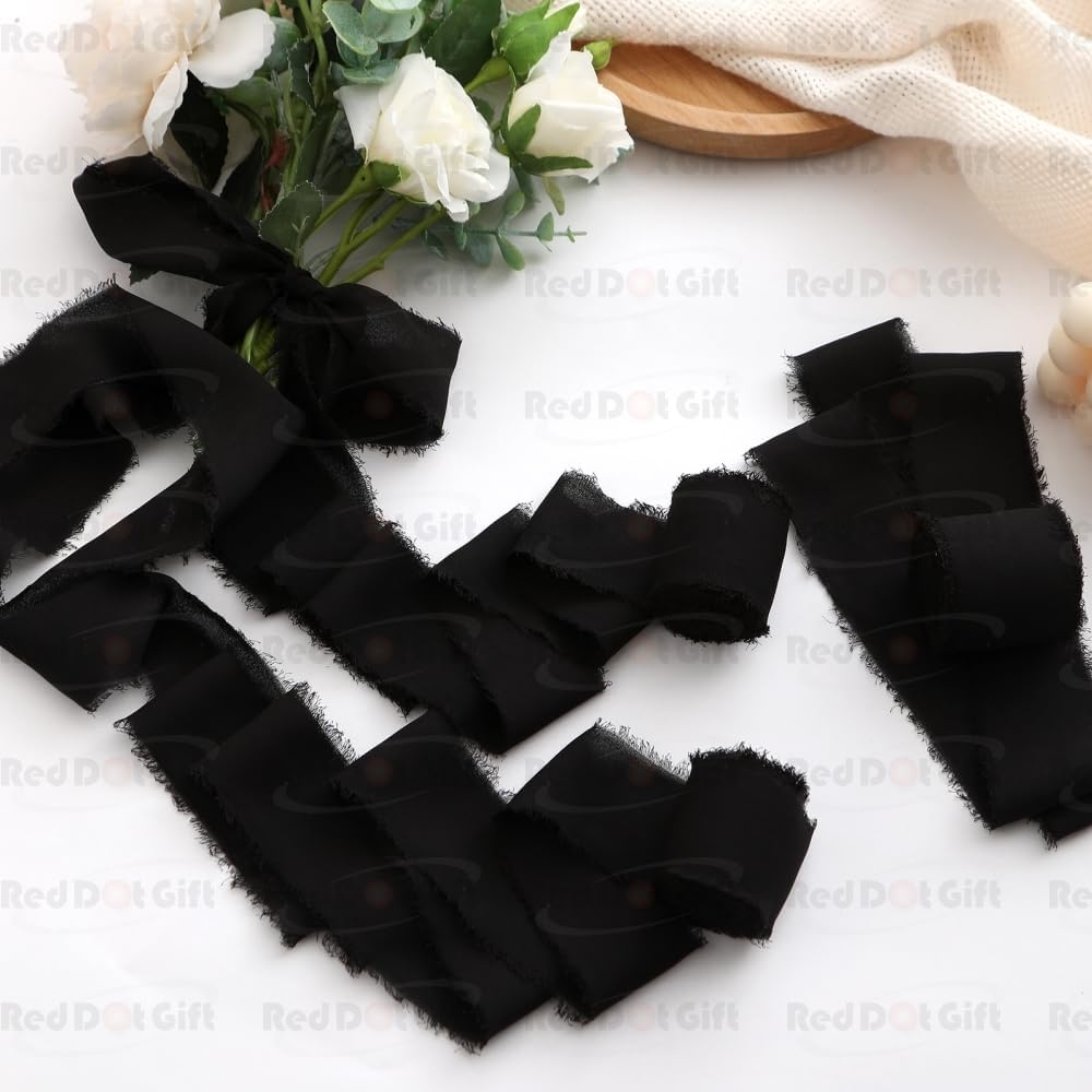 Ribbon 3 Rolls Chiffon Ribbons Packed, 1.5" x 7Yd Wrapping Ribbon Set for Gift Wrapping, Wedding Decor, Wedding Invitations, Bouquet Wrap, Flower Bouquet, Bridal Bouquets, DIY Crafts - Image 4