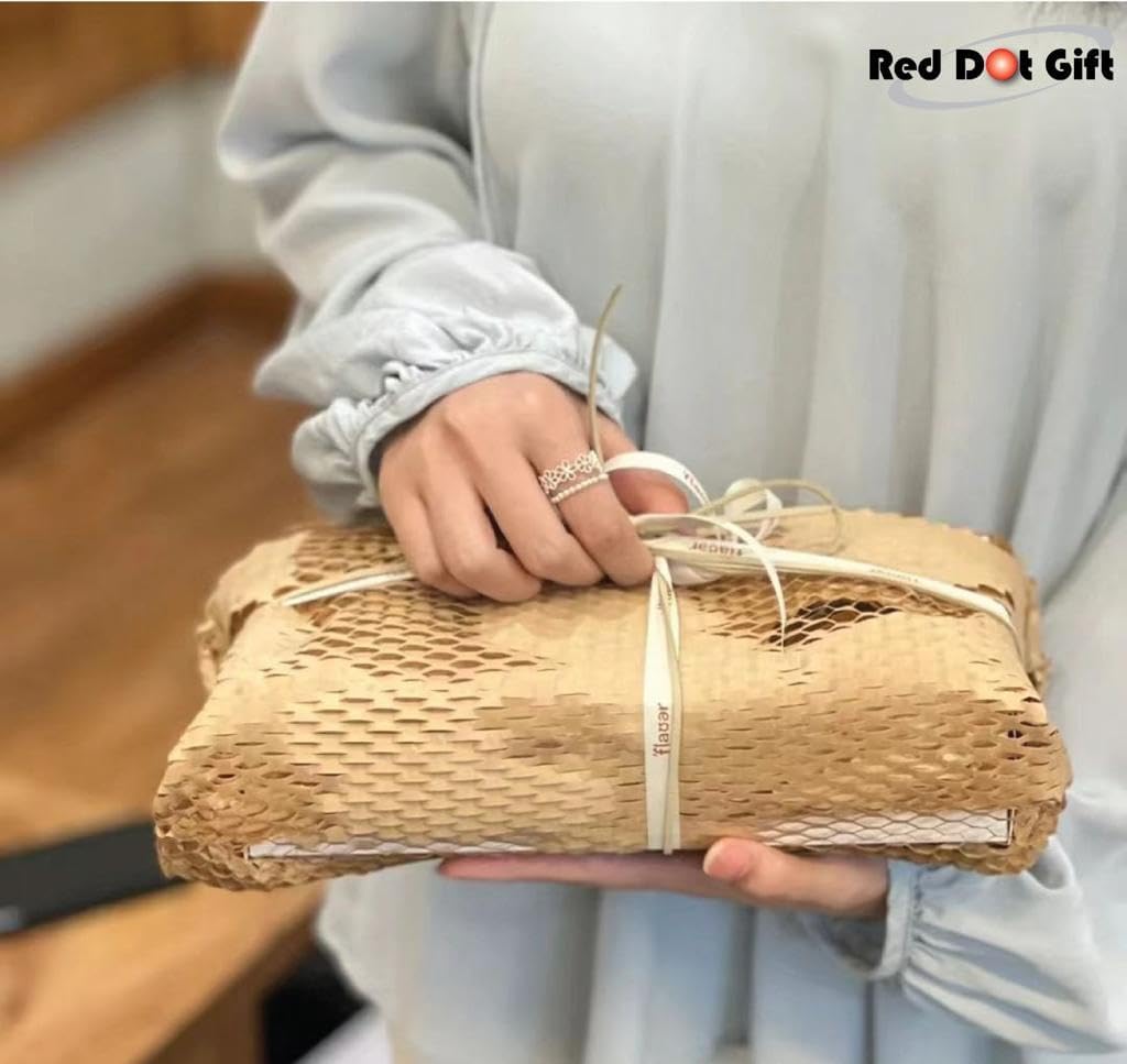 Premium Honeycomb Wrap Paper Roll – Eco-Friendly Perforated Kraft Cushioning Packaging & Shock-Absorbing Protective Material for Shipping, Fragile Item Moving, Parcel Packing, Glassware Protection & Decorative Wrapping - Image 5