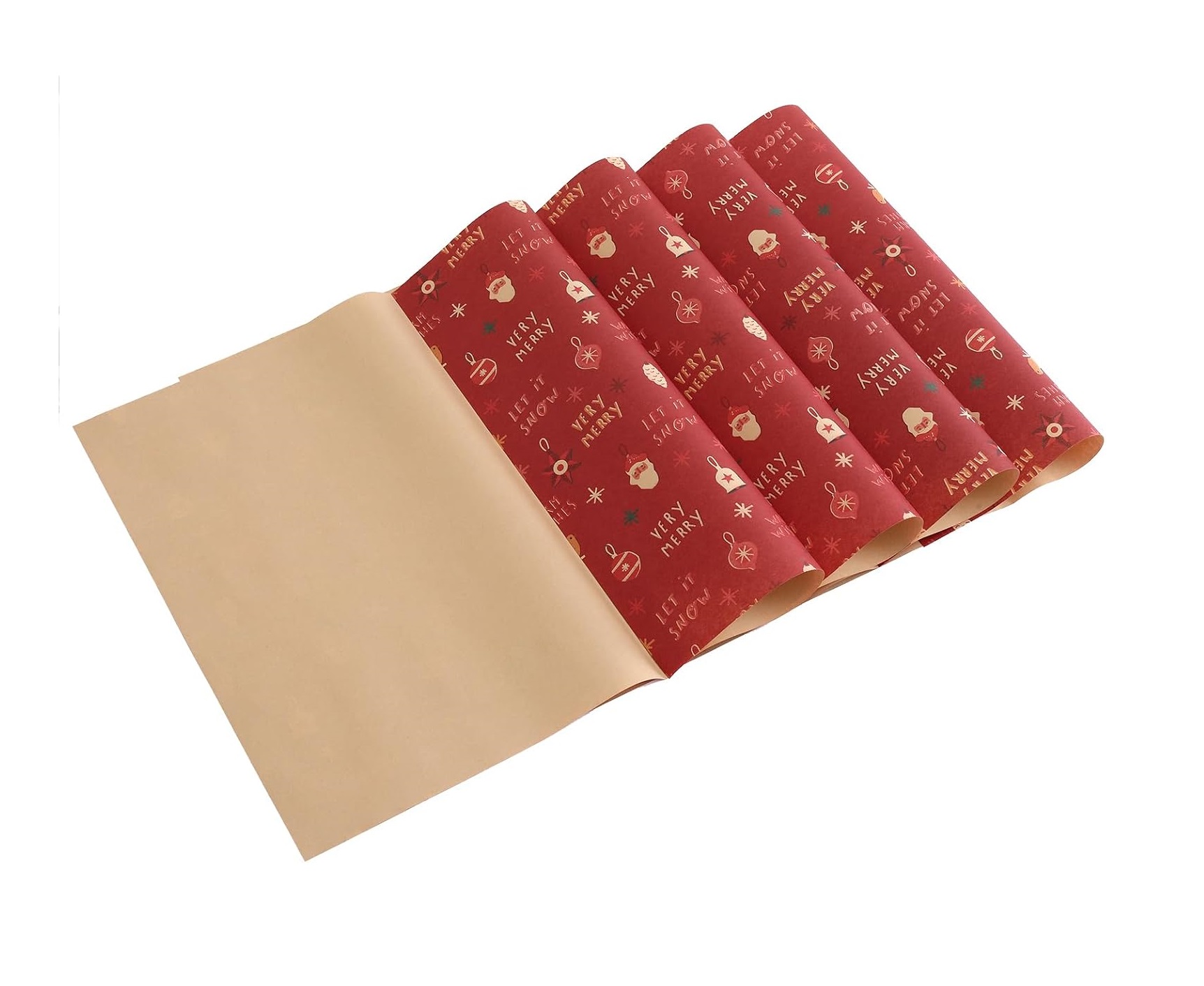 Christmas Confetti Design Wrapping Paper 70*50cm Christmas Gift Wrapping Paper, Brown Kraft Christmas Wrapping Paper for Christmas,Party,Festive Decorations. - Image 2