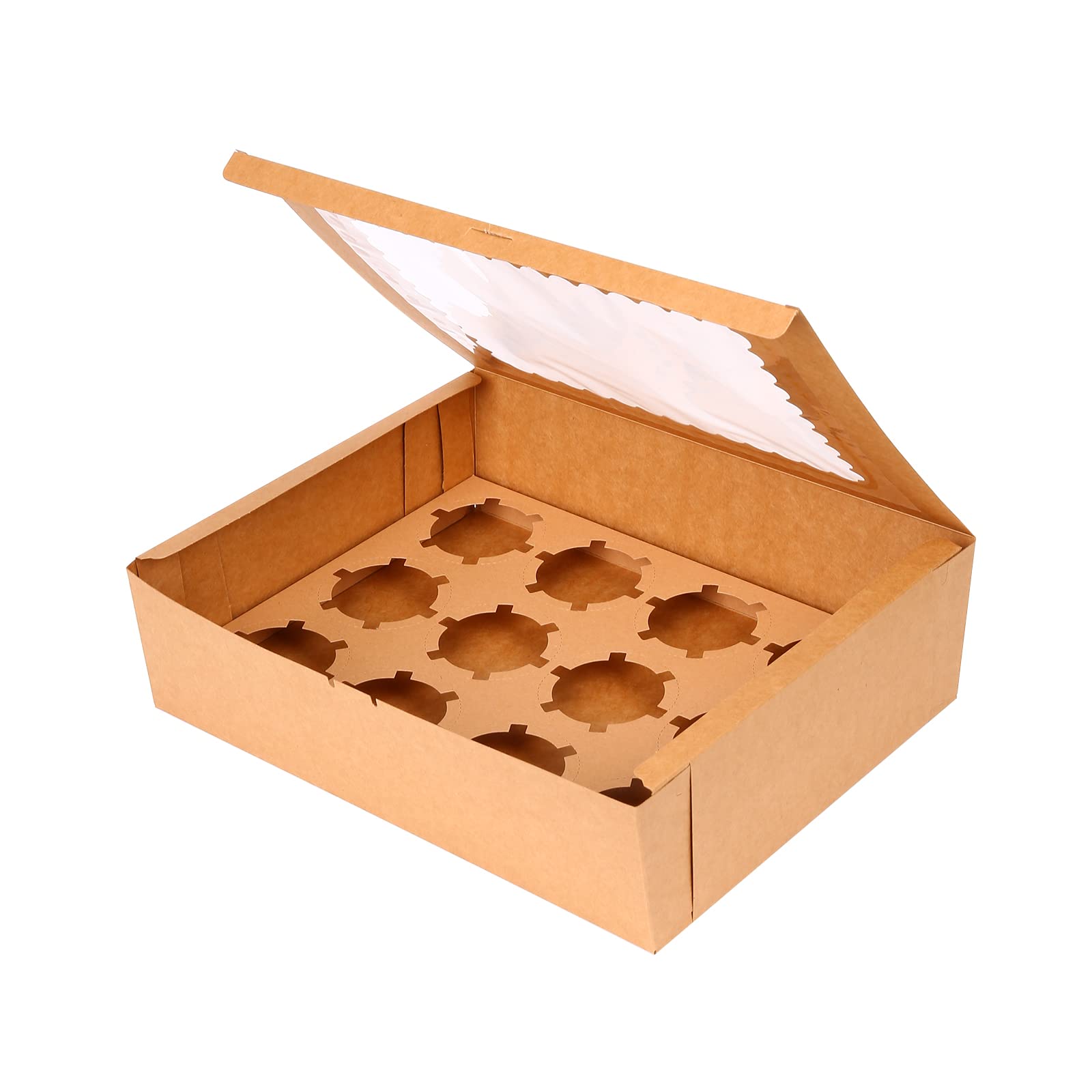 12 Cavities Kraft Cupcake Box