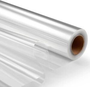 Clear Cellophane Wrap Roll (3 Sizes Options）Transparent Wrapping Cellophane for Flower Baskets Gift Wrap Crafts Supplies, Flower Wrap, Gift Wrap
