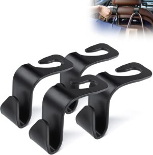 black back seat organizer hooks for grocery bags