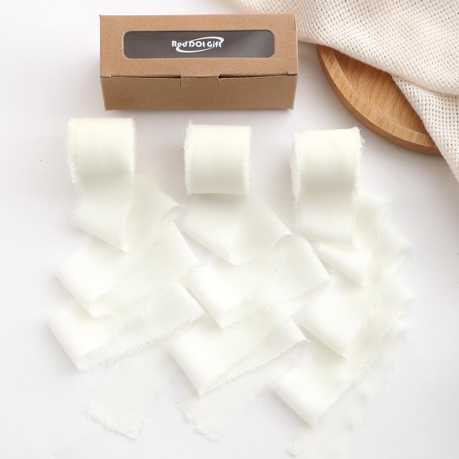 Ribbon 3 Rolls Chiffon Ribbons Packed, 1.5" x 7Yd Wrapping Ribbon Set for Gift Wrapping, Wedding Decor, Wedding Invitations, Bouquet Wrap, Flower Bouquet, Bridal Bouquets, DIY Crafts - Image 11