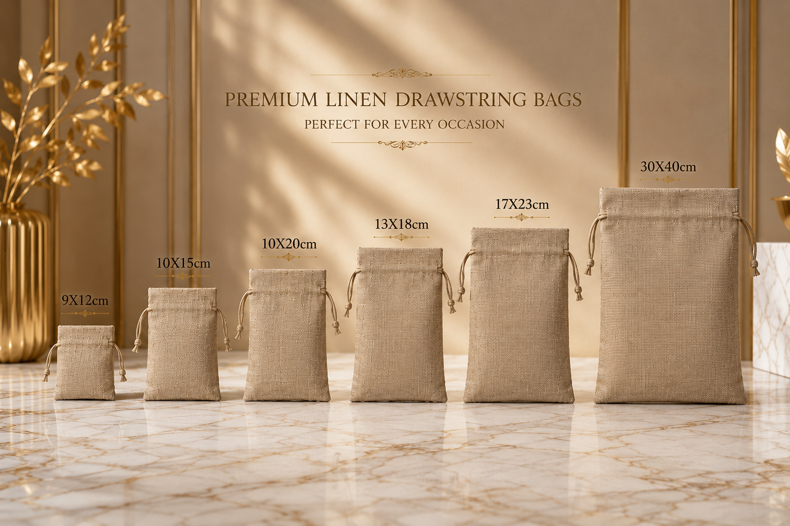 Burlap Gift Bags with Drawstring 7 Sizes Options Brown Linen Jewelry Pouches Wedding Jute Bags for Jewelry and Treat Pouches Party Birthday Wedding Favors Gift. - Image 4