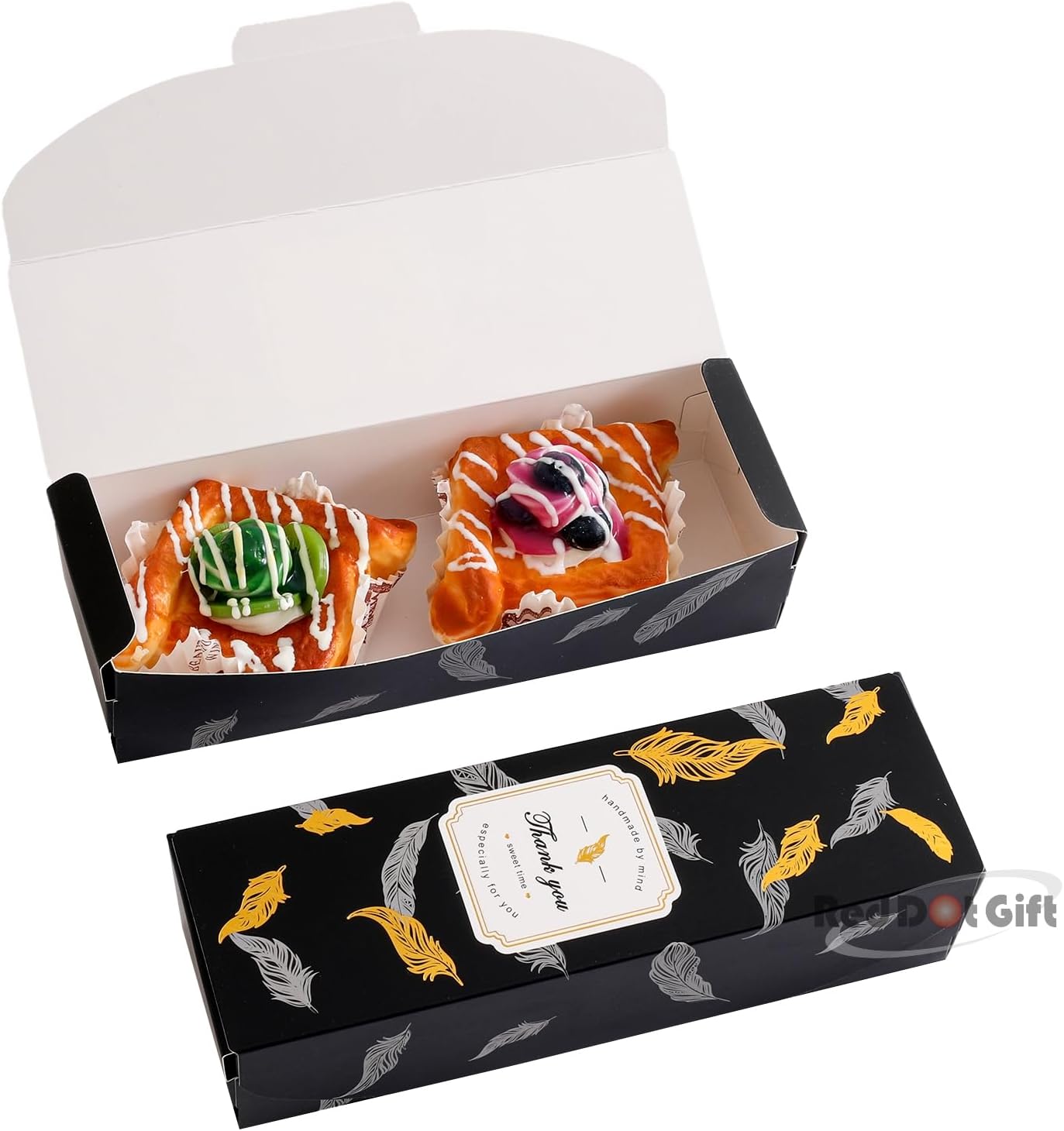 Rectangle Boxes, Cardboard Biscuit Boxes, Cookie Packaging Containers, Baking Cake Chocolate Storage Party Supplies Wedding Gifts. (Size: 21.5x7x5 cm) - Image 8