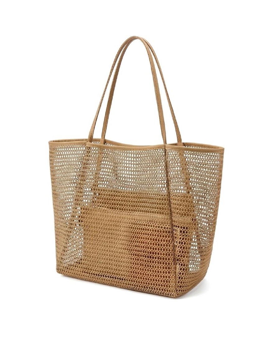 Red Dot Gift Mesh Beach Bag - Large Foldable Tote Bag with Zippered Pocket, Lightweight Breathable Sandproof Shoulder Bag for Vacation, Swimming & Gym | Mesh Beach Bag. - Image 11