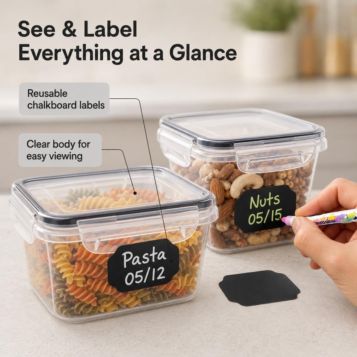 12-pack meal prep containers with airtight lids for food storage