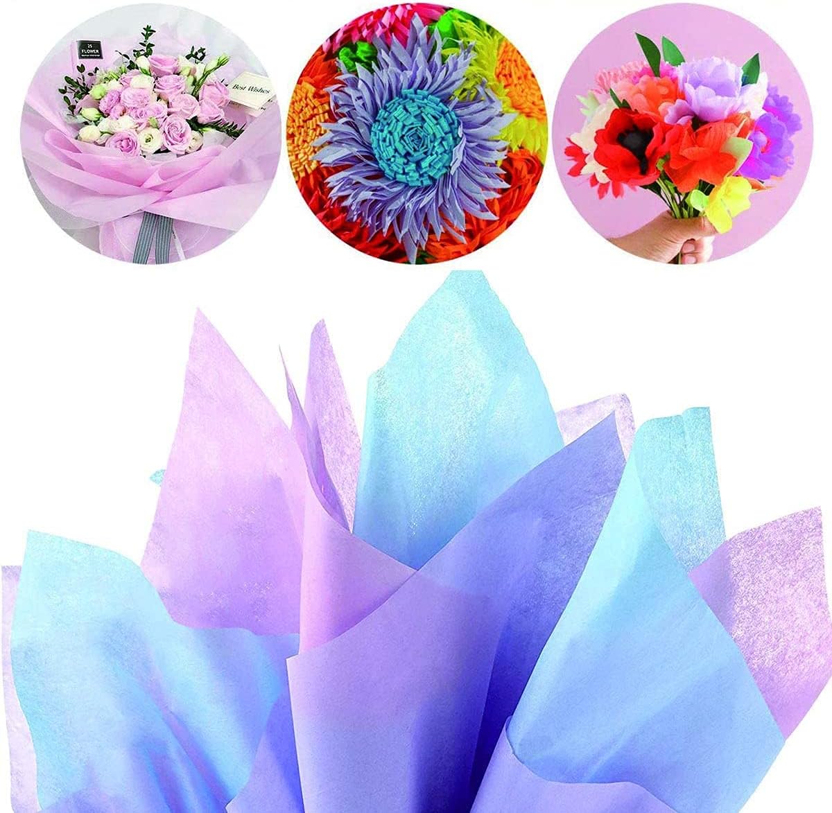Premium Tissue Paper 50 Sheets (50x75 cm) – 17 GSM Acid-Free Wrapping Sheets for Gifts, T-Shirt Packaging, DIY Art & Craft Projects. - Image 3