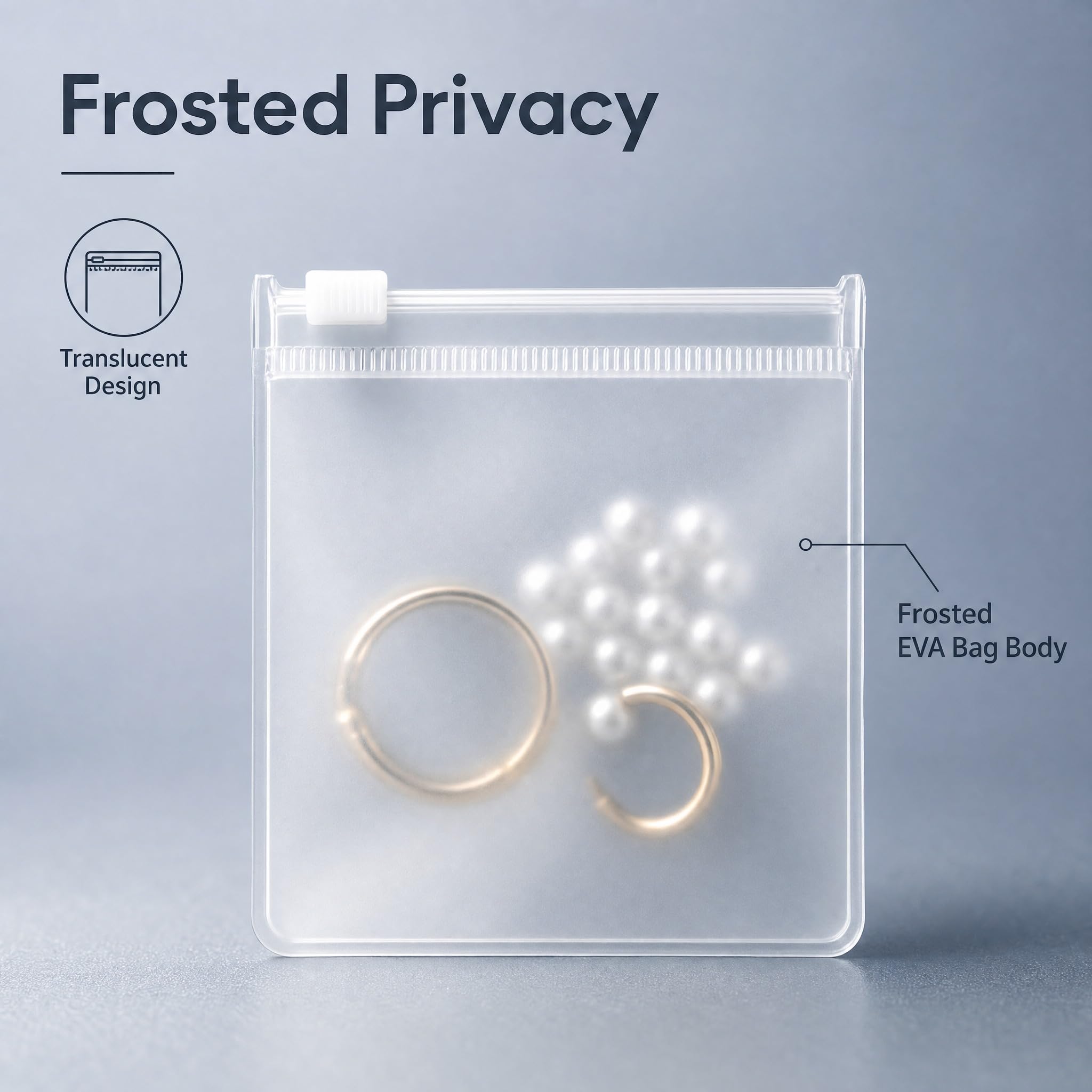 Reusable Bag clear EVA zipper storage pouch