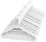 White Plastic Hanger 16.5 Inch Non-slip Hanger Adult Plastic Hanger,White Plastic Hanger,Clothes Hanger, Clothing Hanger, Light-Weight Plastic Hanger.
