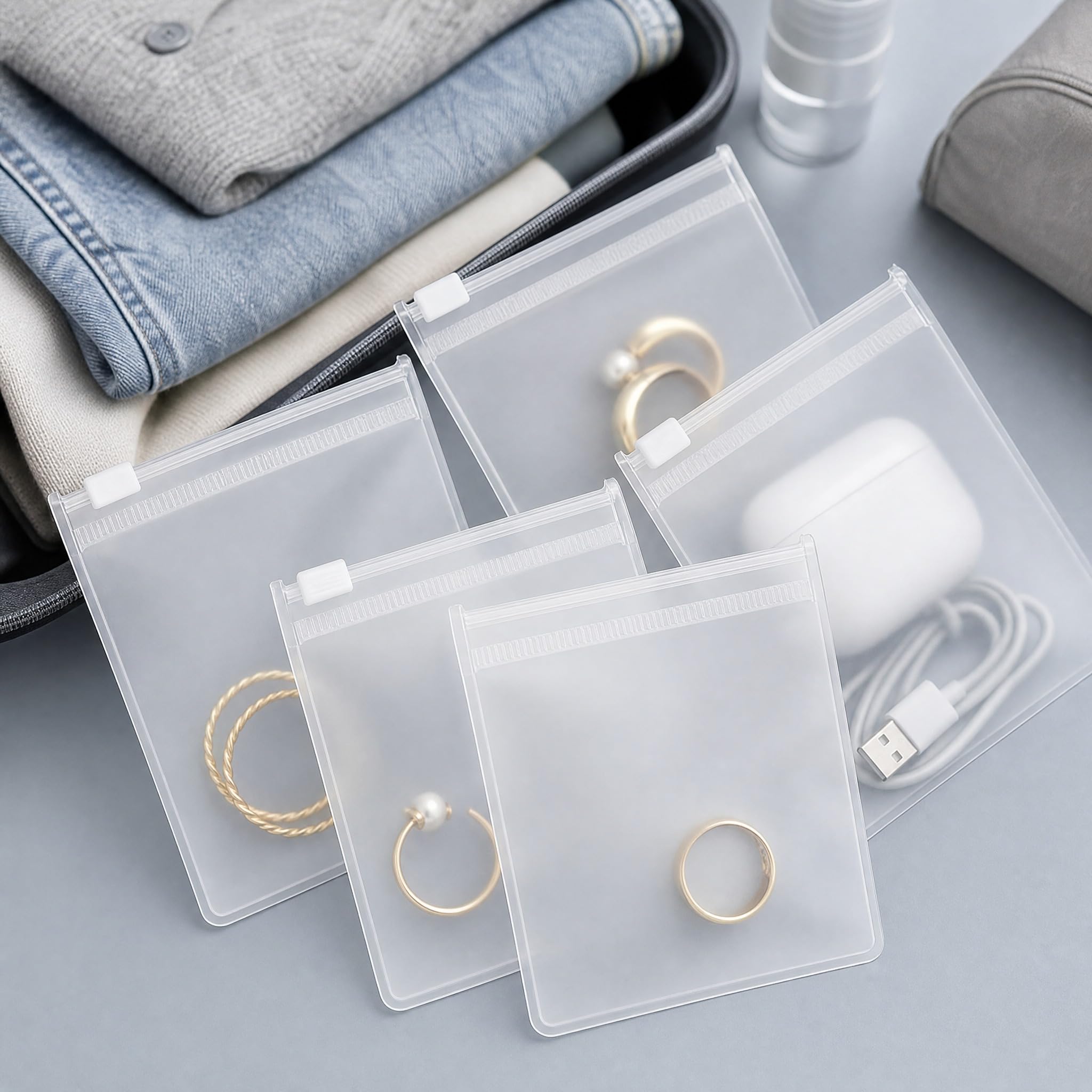 Reusable Bag clear EVA zipper storage pouch