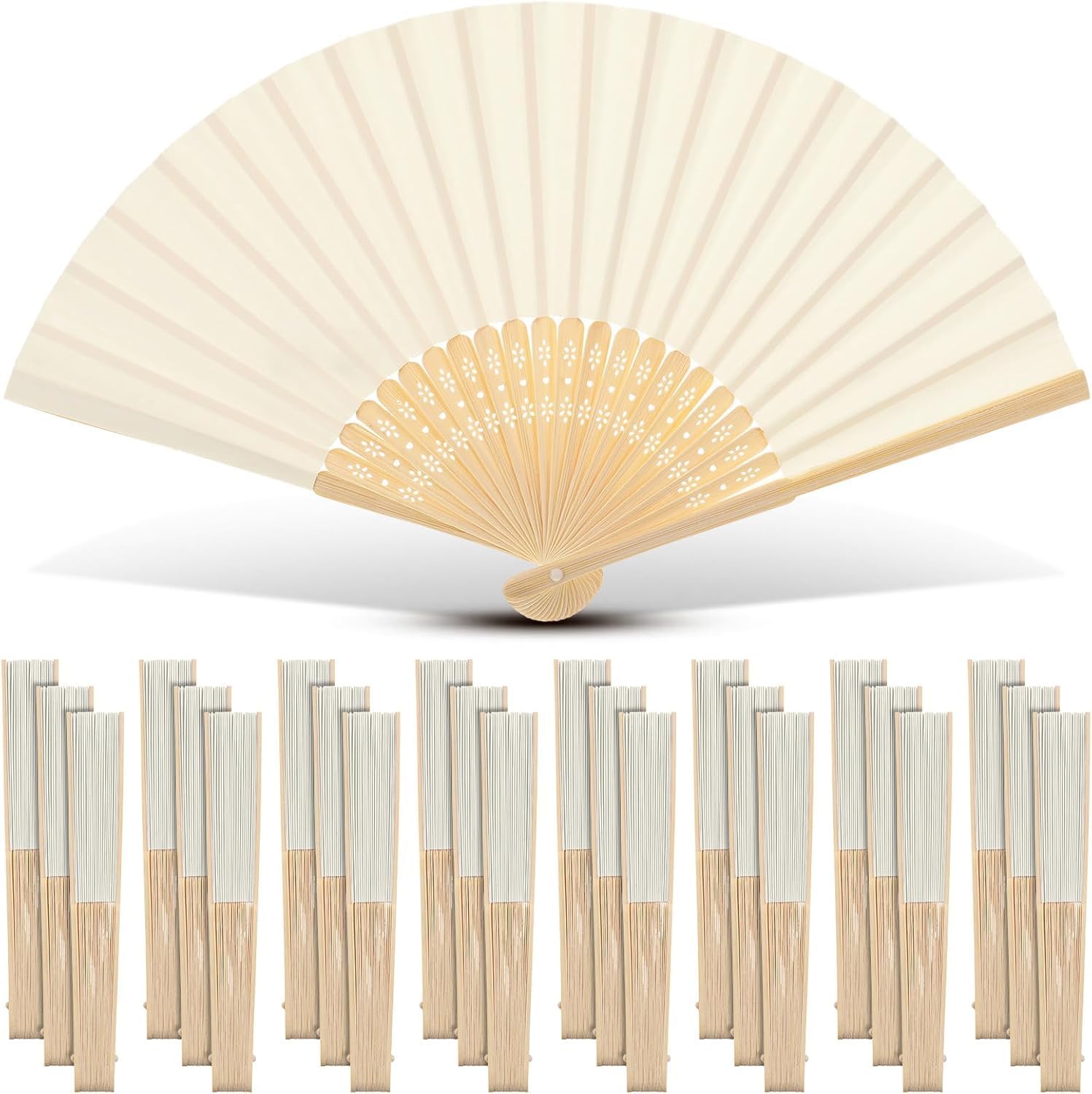 Red Dot Gift®Folding Fans Bamboo Handheld Fans Paper Folded Fans for Wedding Gift, Party Favors, DIY, Home Decoration - Image 17