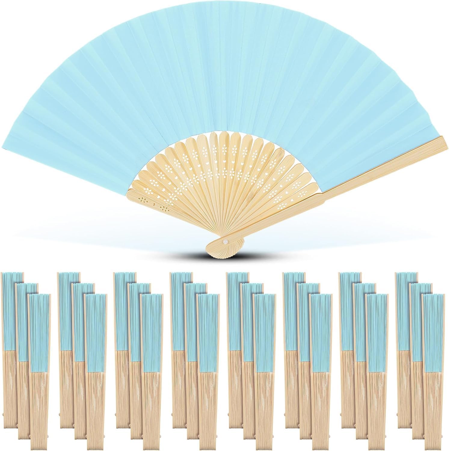Red Dot Gift®Folding Fans Bamboo Handheld Fans Paper Folded Fans for Wedding Gift, Party Favors, DIY, Home Decoration - Image 11