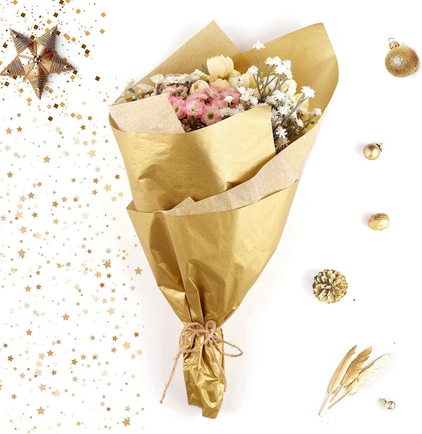 Red Dot Gift 25 Sheets Christmas Metallic Tissue Paper (50x70cm, 9-Color Options) – Bulk Decorative Wrapping Paper for Gift Bags, Holiday, Birthday, and New Year - Image 4