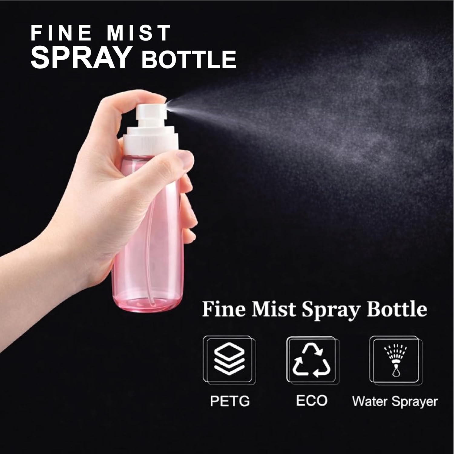 Red Dot Gift 3-Piece Travel Spray Bottle Set - 100ml Leak-Proof Fine Mist Atomizer, Refillable Portable Containers for Skincare, Perfume, Alcohol & Cleaning - PET Material (3 Color Mixed). - Image 3