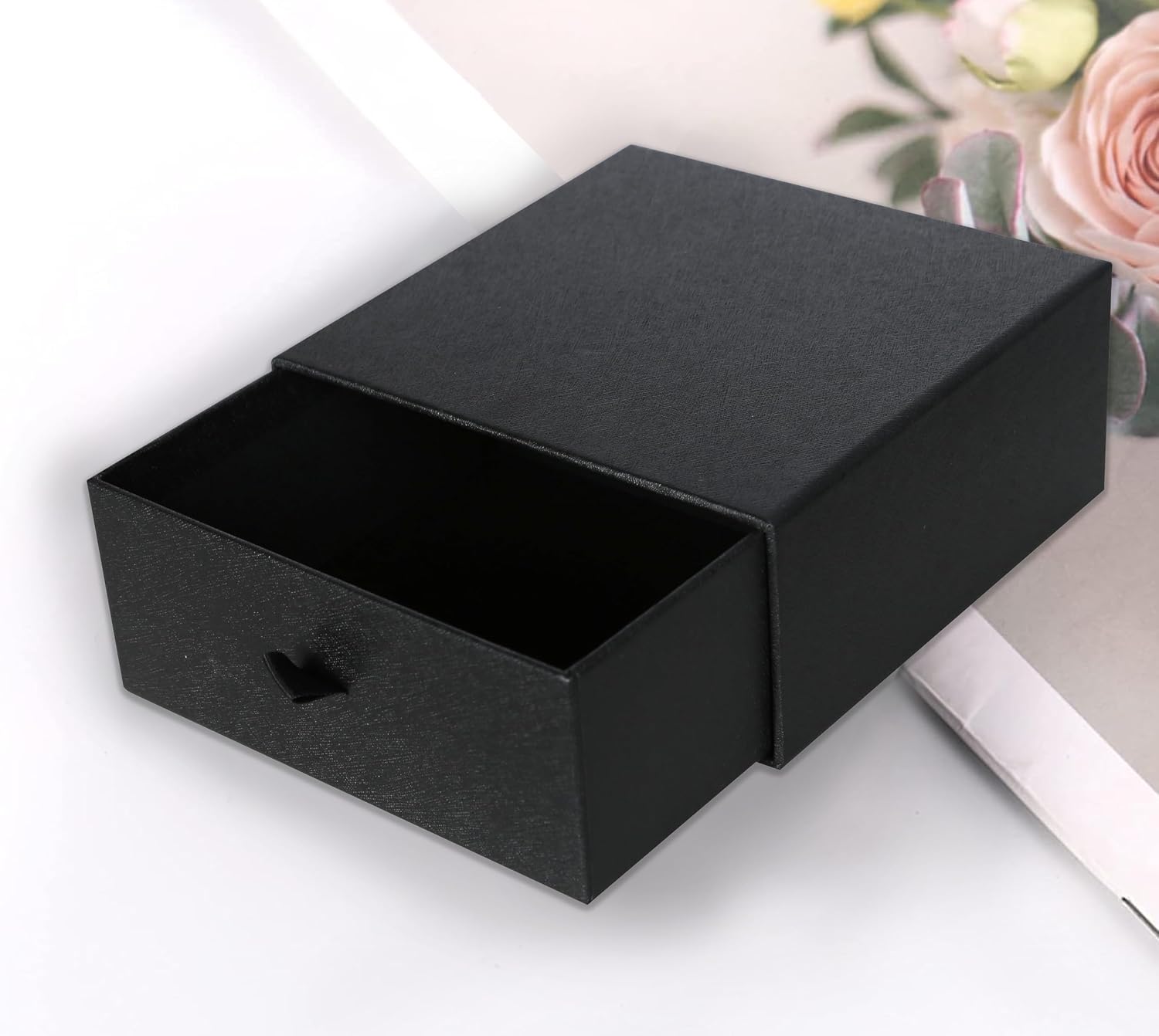 Red Dot Gift Black Gift Box H5x13x13cm,Gift Box, Cardboard Drawer Gift Boxes Small Gifts Box for Presents, Christmas, Wedding Party. - Image 3