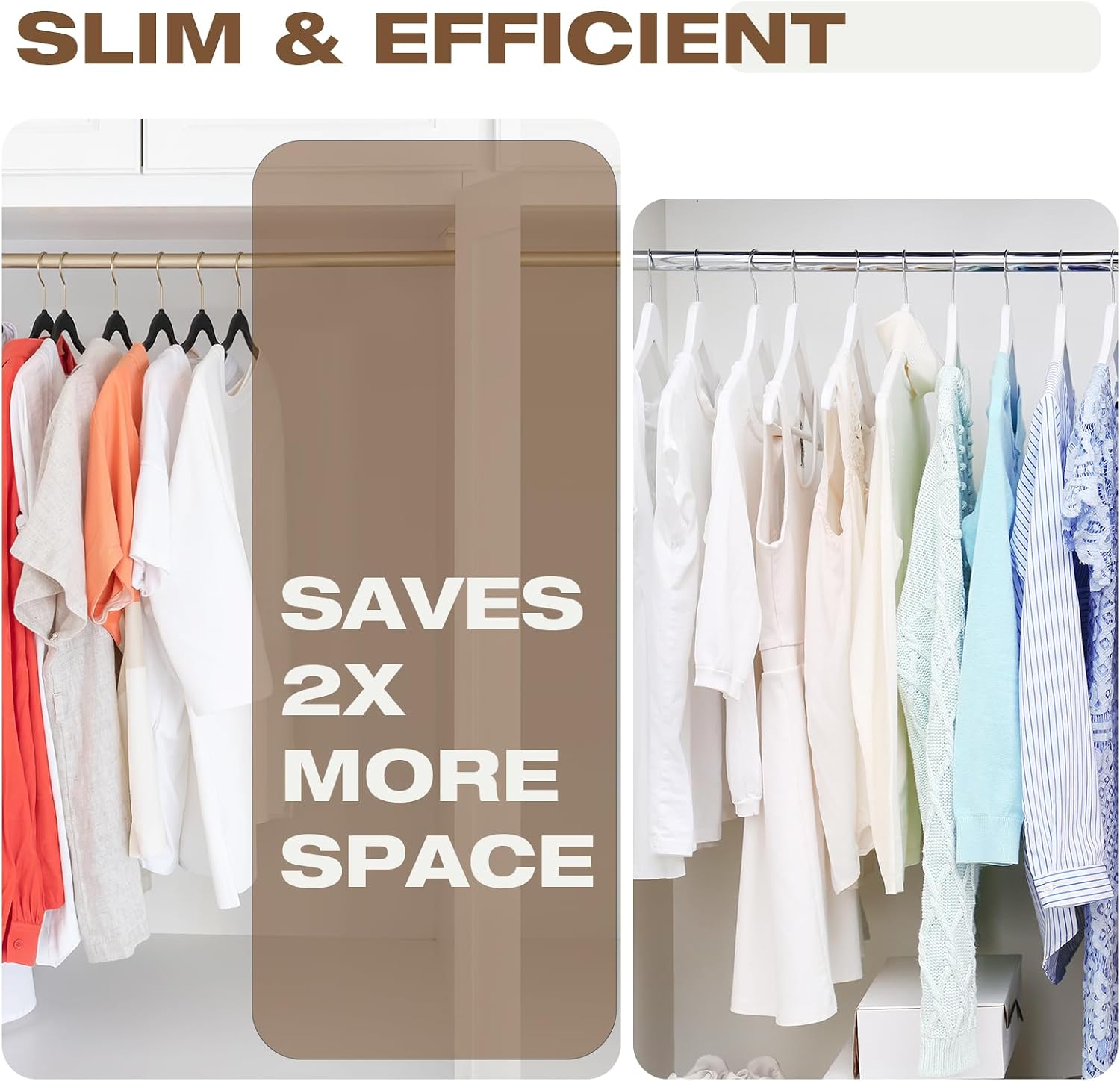 Premium Velvet Clothes Hangers with Shiny Gold Swivel Hooks – Ultra-Thin Non-Slip Heavy-Duty Suit Hangers, Space-Saving Felt Hangers for Closet Organization - Image 6