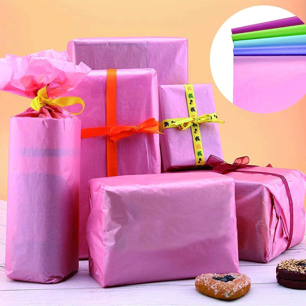 Premium Tissue Paper 50 Sheets (50x75 cm) – 17 GSM Acid-Free Wrapping Sheets for Gifts, T-Shirt Packaging, DIY Art & Craft Projects. - Image 4