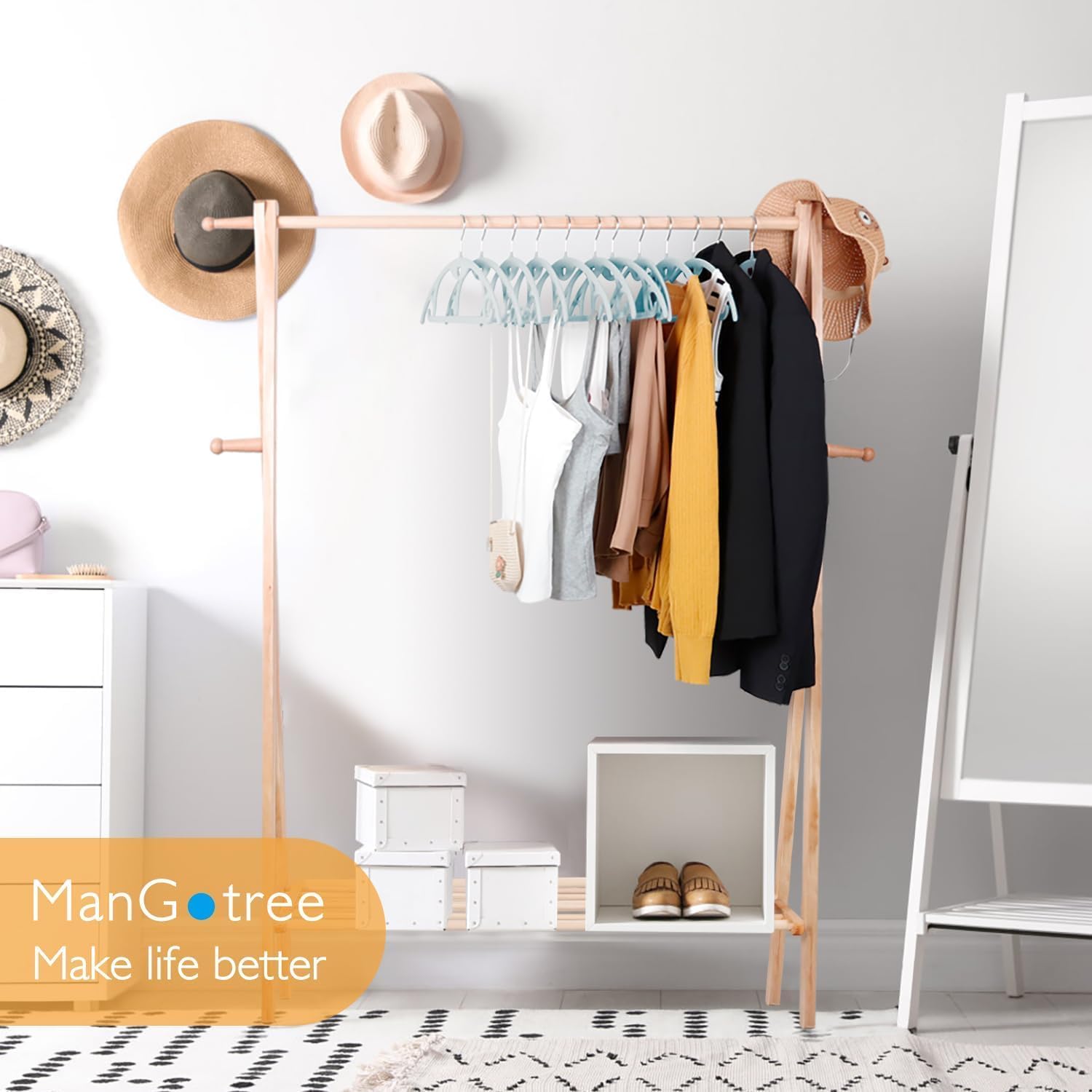 ManGotree Velvet Hangers with Cascade Hole, Non-Slip Rounded Clothes Hangers, Sturdy Felt Hangers, Space-Saving Suit Hangers for Sweaters, Pants, Dresses, Skirts, and Coats - Image 13