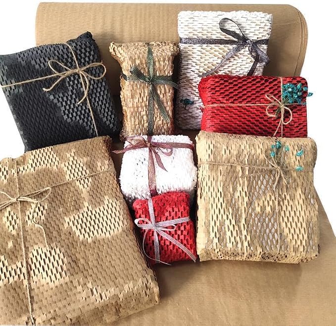 Premium Honeycomb Wrap Paper Roll – Eco-Friendly Perforated Kraft Cushioning Packaging & Shock-Absorbing Protective Material for Shipping, Fragile Item Moving, Parcel Packing, Glassware Protection & Decorative Wrapping - Image 2