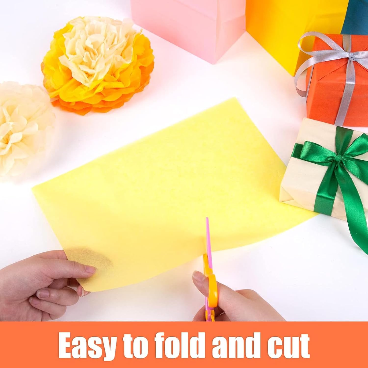 Premium Tissue Paper 50 Sheets (50x75 cm) – 17 GSM Acid-Free Wrapping Sheets for Gifts, T-Shirt Packaging, DIY Art & Craft Projects. - Image 7