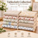 140×180cm lace tablecloth with decorative tassels