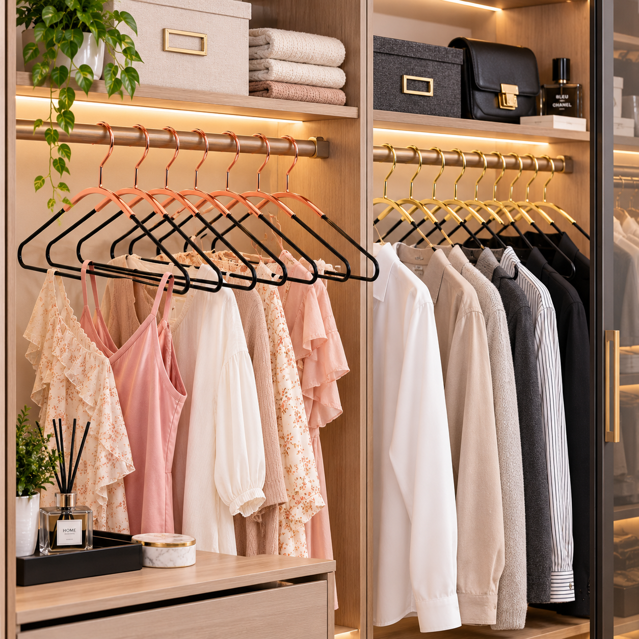 Golden Colour Strong Metal Hanger 16.8 Inch Golden & Black Colour (2 Colour Option), Clothes Hangers, Coat Hangers, Standard Hangers for Everyday Use - Image 3