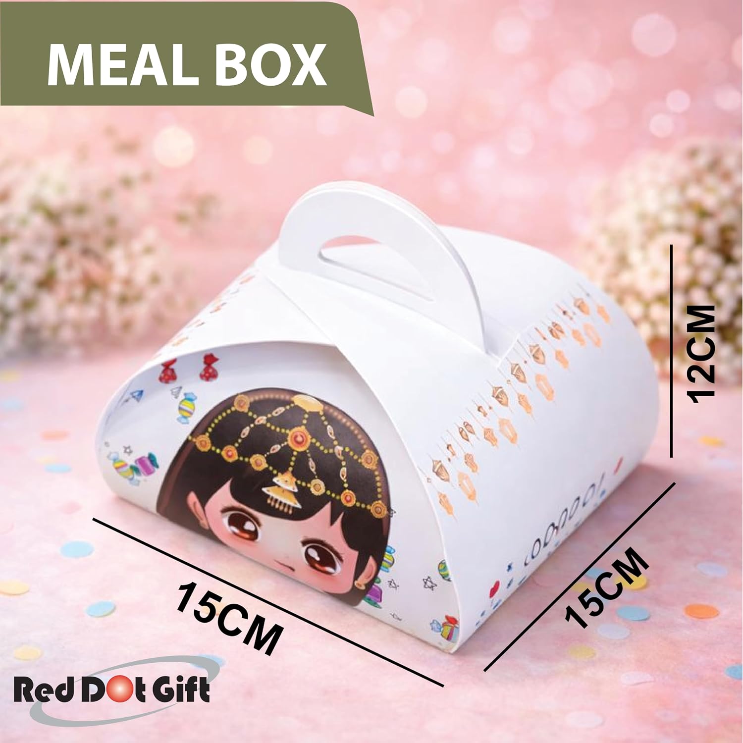 Haq al Laila party box is a great addition to your Haq Al Laila party decorations, use can use it to gift chocolates, dry fruits, cookies بوكسات حق اليلة - قرقيعان. - Image 6