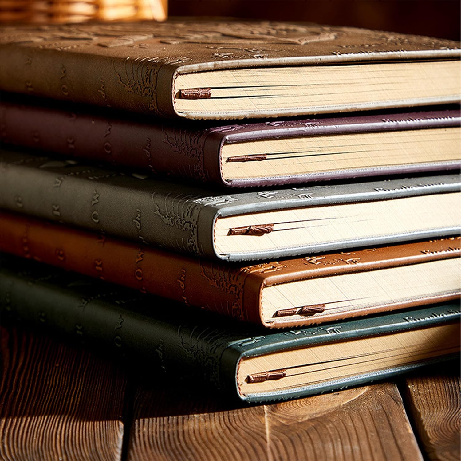 Red Dot Gift®A5 160 Pages Leather Writing Journal Notebooks, Vintage Nautical Spiral Blank String Diary to Write in, Unlined Paper, Retro Pendants, Classic Embossed - Image 2