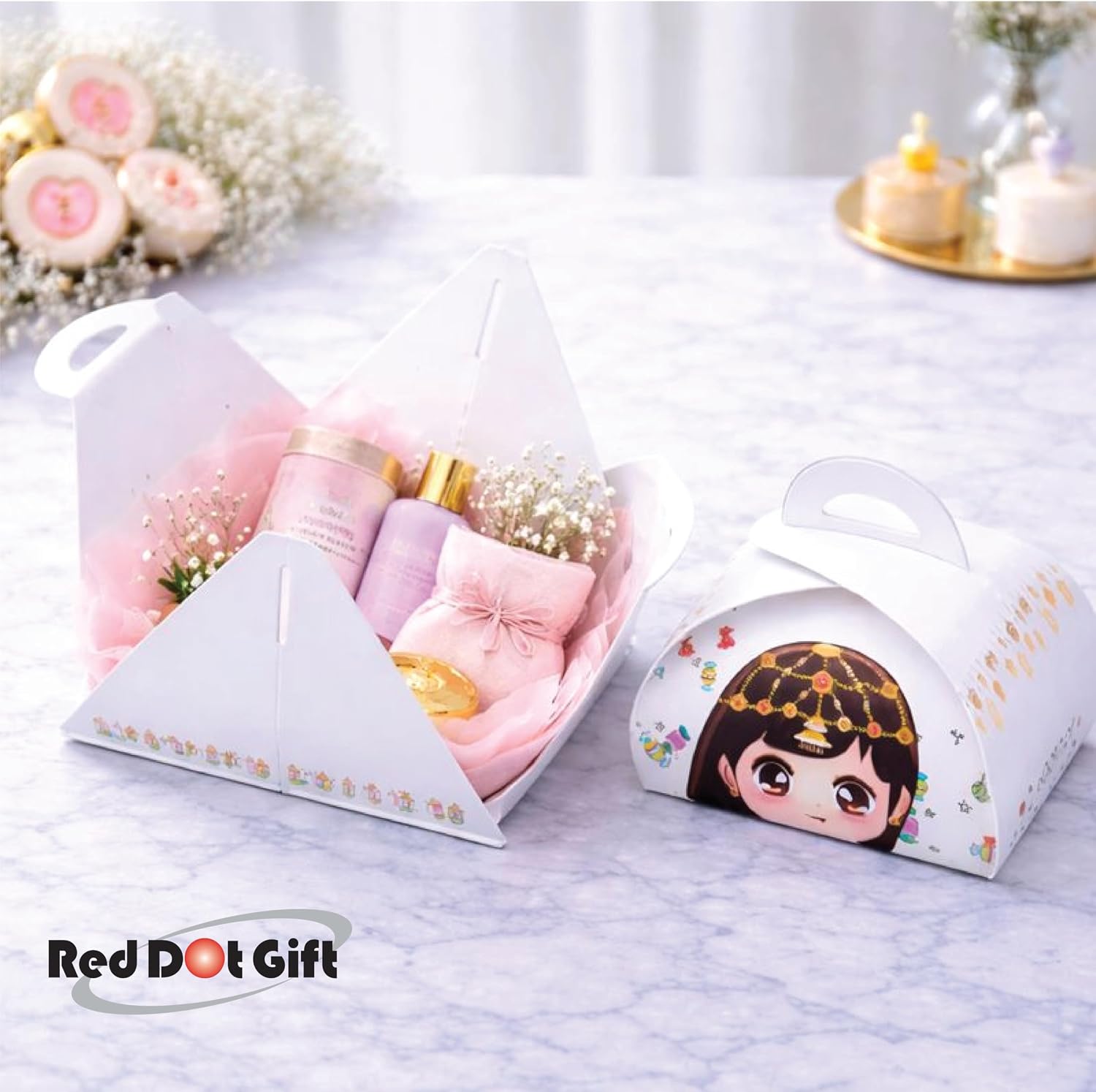 Haq al Laila party box is a great addition to your Haq Al Laila party decorations, use can use it to gift chocolates, dry fruits, cookies بوكسات حق اليلة - قرقيعان. - Image 4