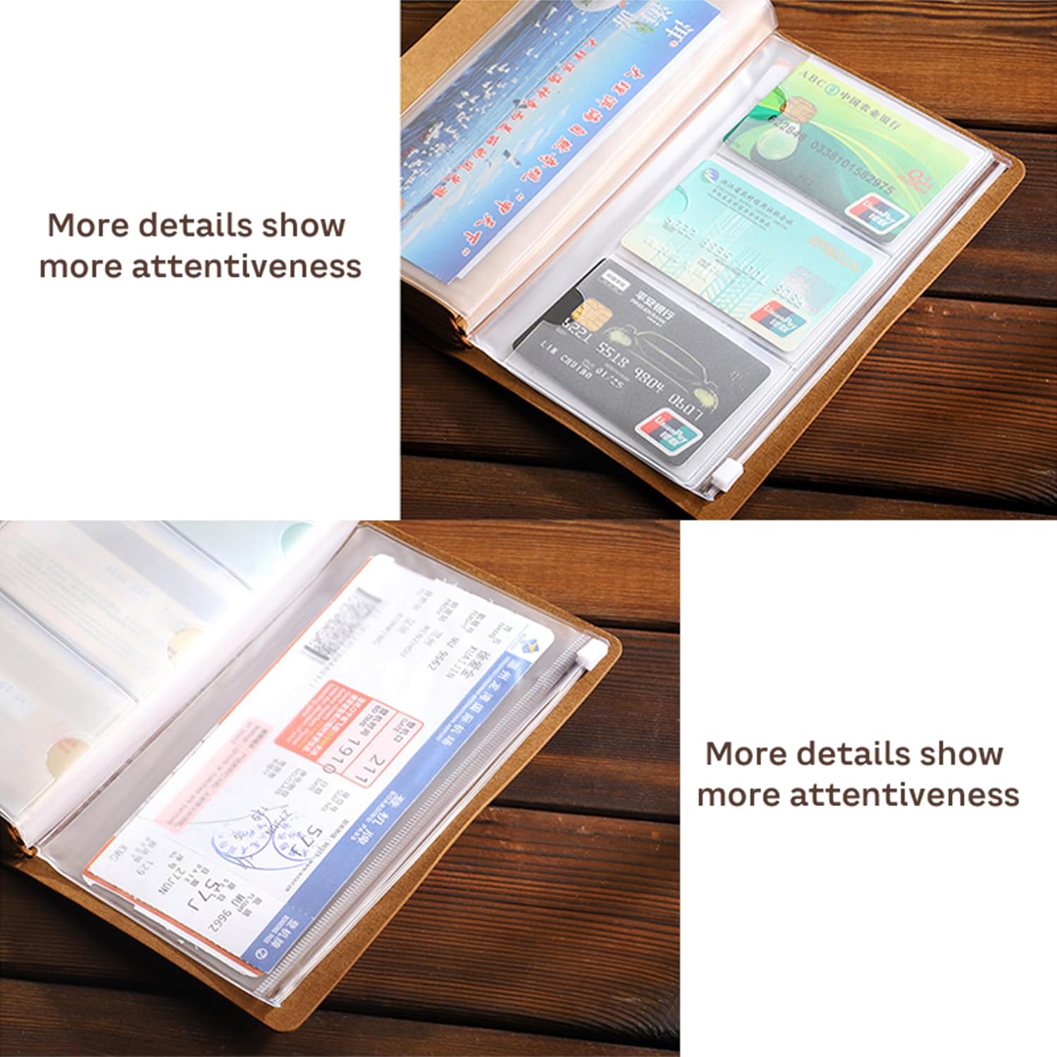 Red Dot Gift Leather Notebooks, Vintage Refillable Notebooks with 144 Pages 7.87×4.72 Inches Travelers Notebook Insert with Extra Stickers for Work, Study, Notes Taking, Gifts. - Image 9