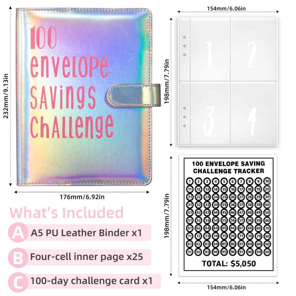 100 Envelopes Money Saving Challenge