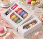macaron boxes with clear display window
