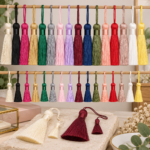 Extra long silky tassel with hanging loop