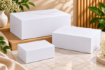 Red Dot Gift White Color Flat Cardboard Magnet Boxes (3 Size Options) – Easy-to-Fold Style Packaging Containers for Gifts, Shipping, and Retail Storage