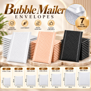 Red Dot Gift Bubble Envelopes (7-Size Options, 3-Color Options) – Padded Shipping and Packaging Bags for Small Business Mailing and Supplies