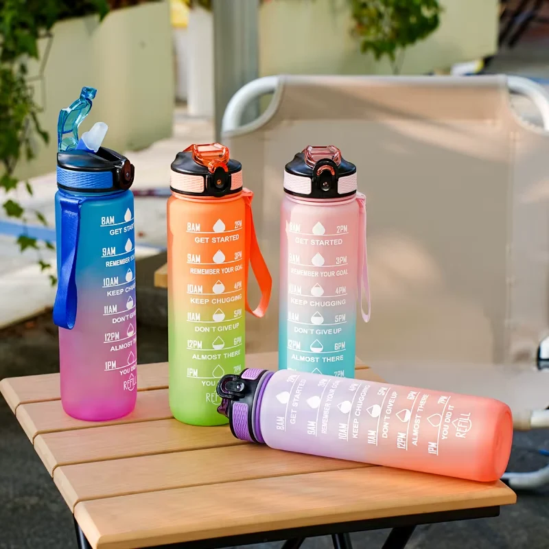 leakproof water bottle with straw