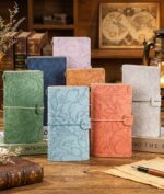Red Dot Gift Lace Carved Flower Cover Notebook,128 Pages 3D Replaceable Portable Student Journal Scrapbook Diary Notebook Planner with Lined Paper.