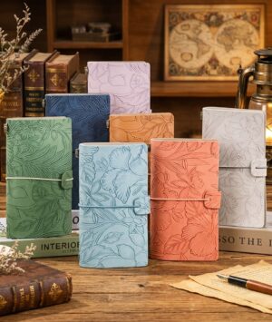 Red Dot Gift Lace Carved Flower Cover Notebook,128 Pages 3D Replaceable Portable Student Journal Scrapbook Diary Notebook Planner with Lined Paper.