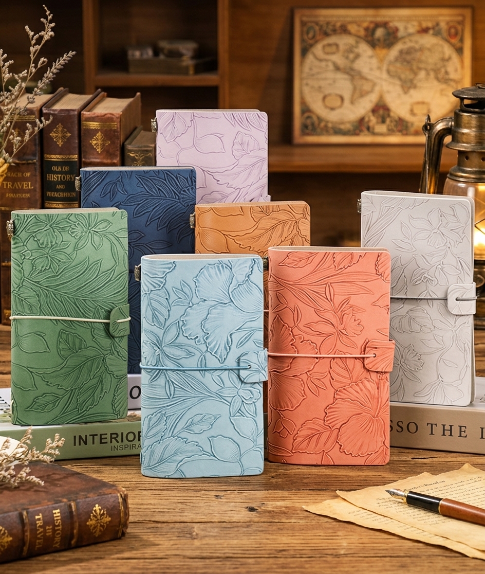 Red Dot Gift Lace Carved Flower Cover Notebook,128 Pages 3D Replaceable Portable Student Journal Scrapbook Diary Notebook Planner with Lined Paper.