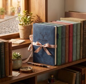 Premium Hardcover Ruled Journal Notebook - College Lined Notebooks with Thick No-Bleed Paper, Ribbons & Bookmark, Executive Notebook for Work, School, Office & Daily Writing