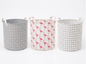 Collapsible Laundry Basket Clothes Hamper with Handles H40x35x35cm, (3 Color) Fabric Organizer Bin for Toys, Towels, and Storage