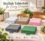 137x180cm waterproof plaid tablecloth for dining and kitchen