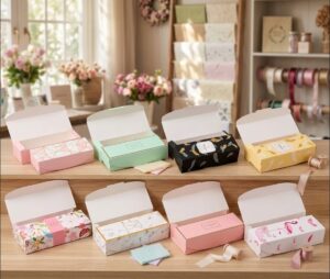 Cardboard Biscuit Boxes rectangle cookie packaging 21.5 x 7 x 5 cm