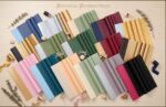 Two tone flower wrapping paper color combinations