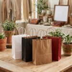 Kraft Paper Gift Bags with Handles – Durable Shopping & Party Favor Bags (4 Colors, 5 Sizes)