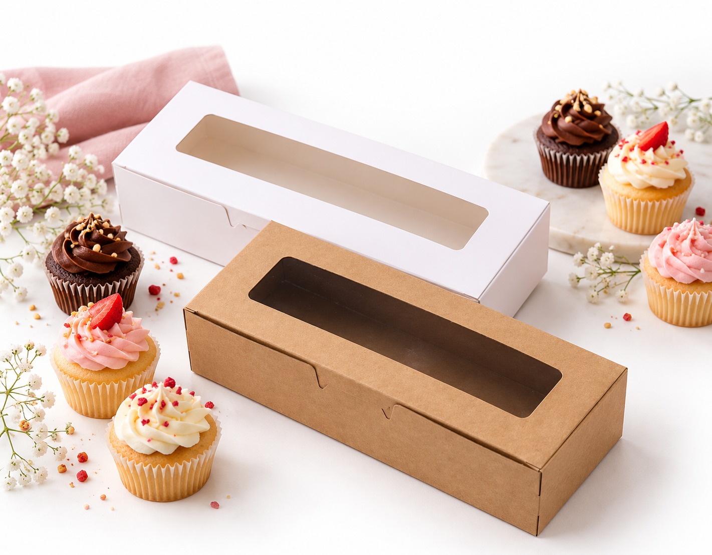 12pcs Candy Chocolate Packing Gift Boxes for Cookies, Biscuit Box , Baby Shower, Wedding, and Birthday Party Decoration.