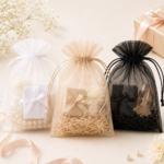 Pack Of 20 Pcs 30×40cm Drawstring Organza Pouches, (3 Color Available) Premium Jewelry Pouches, Party Festival Gift Pouches.
