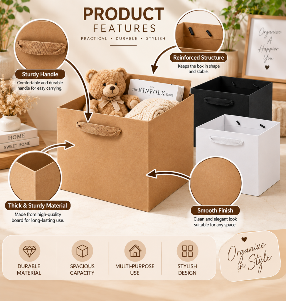 Heavy-duty 250gsm paper shopping bags with ribbon handles