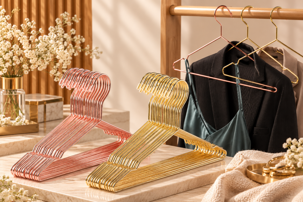 Metal Wire Clothes Hangers slim space-saving coat hangers